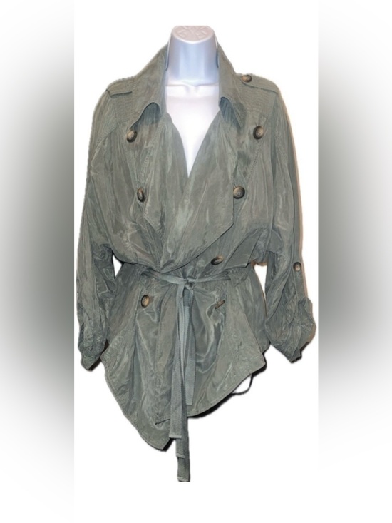 Free People Jackets & Blazers - Free People Army Green Utility Jacket | Cupro NWOT SP (Runs Oversized)